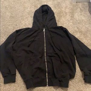 brandy melville black zip up